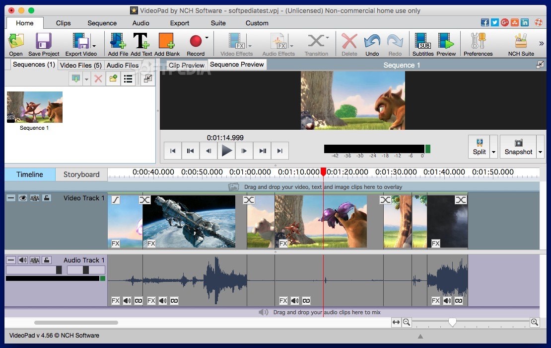 edit videos with videopad video editor for mac
